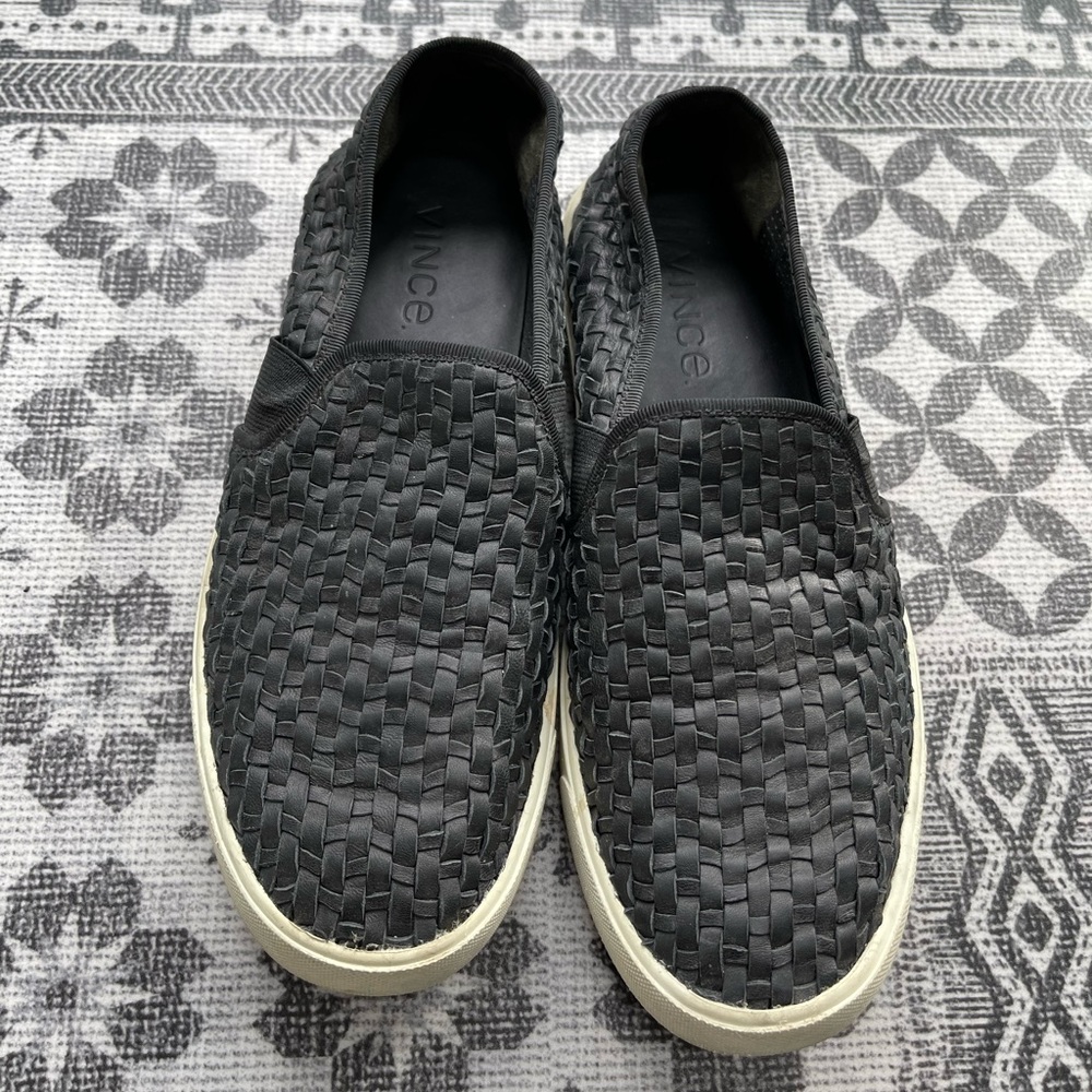 VINCE Pacific Leather Slip On Sneakers
